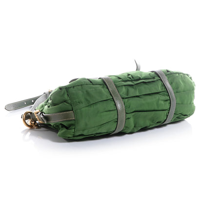 Prada Tessuto Nylon Gaufre Shopping Satchel Green 4 of 9