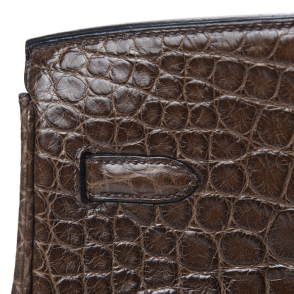 Hermes Matte Alligator Birkin 40 Chocolate 13 of 35