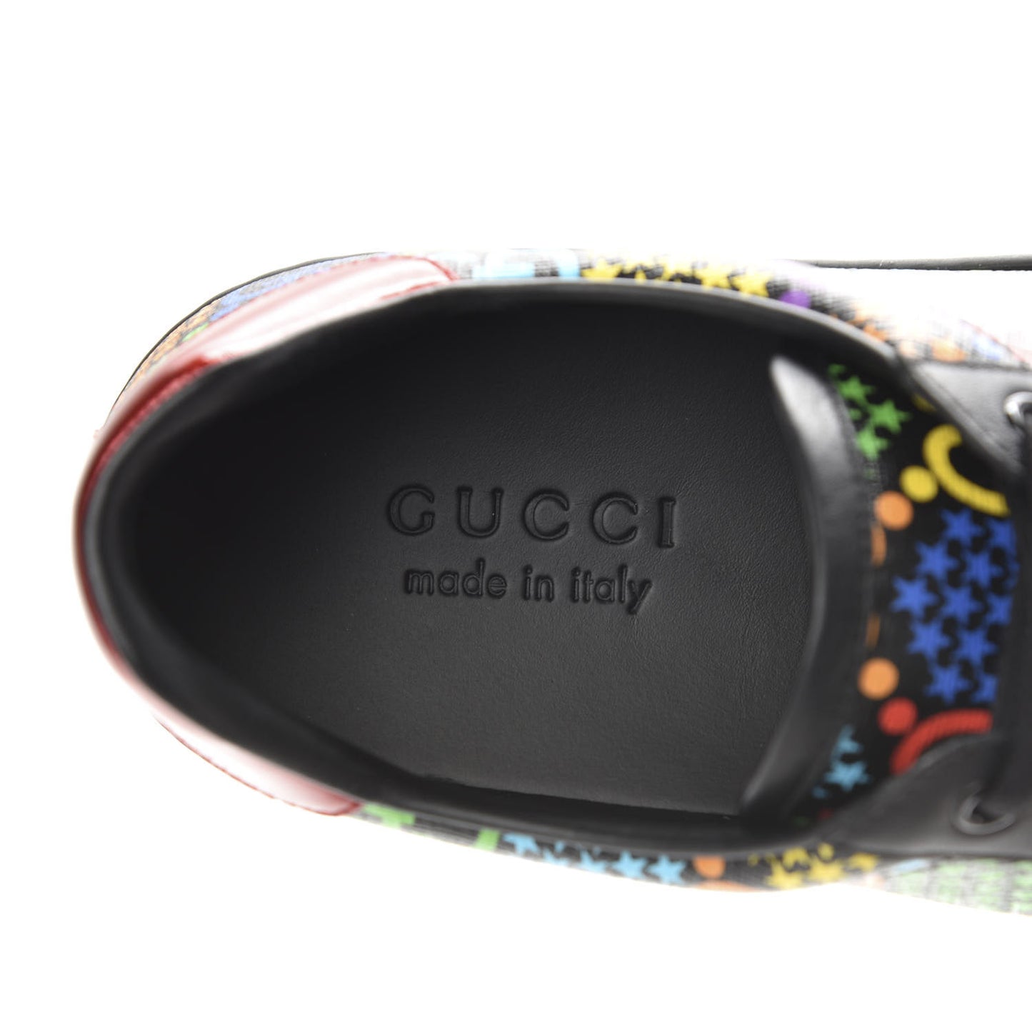 GG Supreme Monogram Psychedelic Mens Ace Sneakers 7.5 Black Multicolor