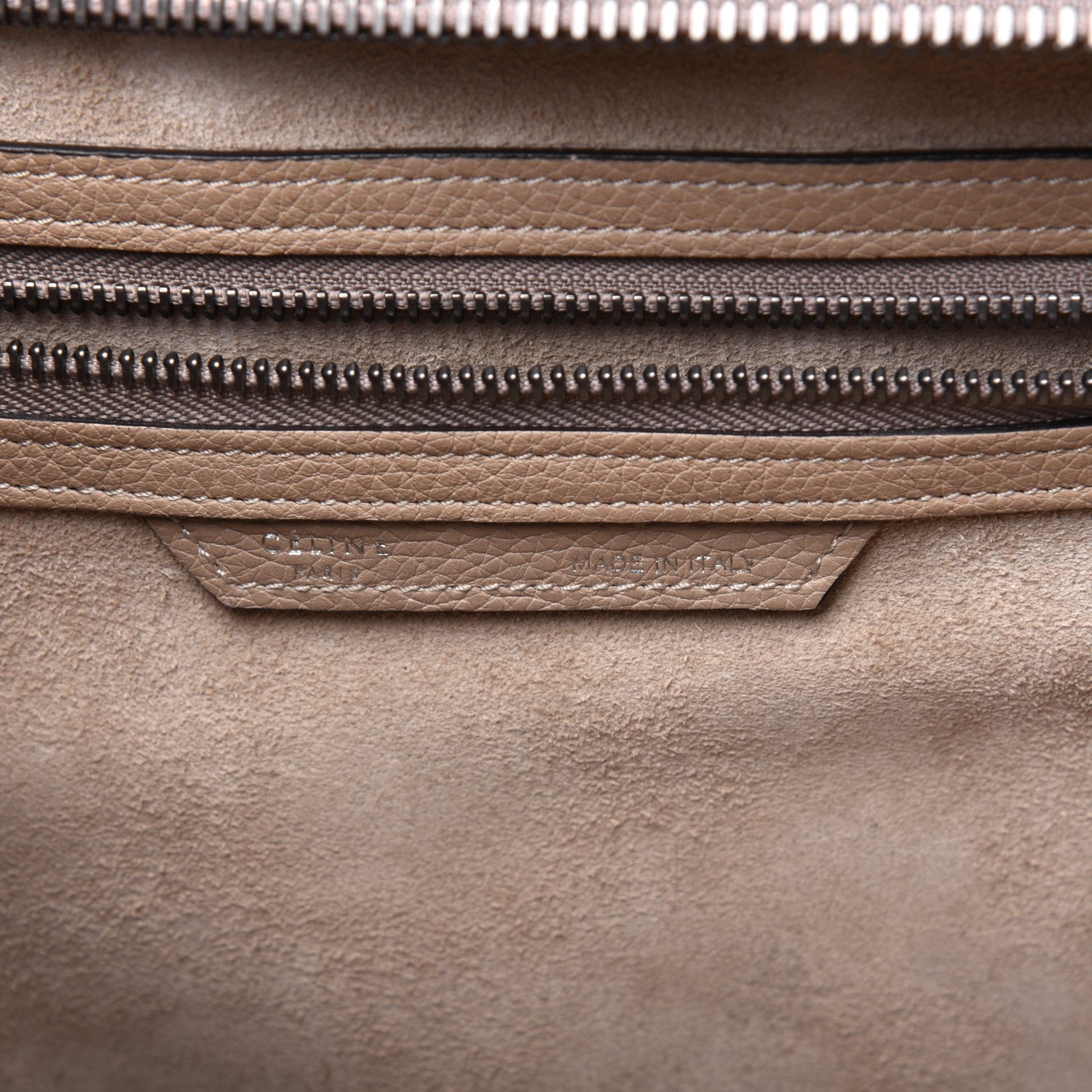 Celine Drummed Calfskin Mini Luggage Dune 6 of 24