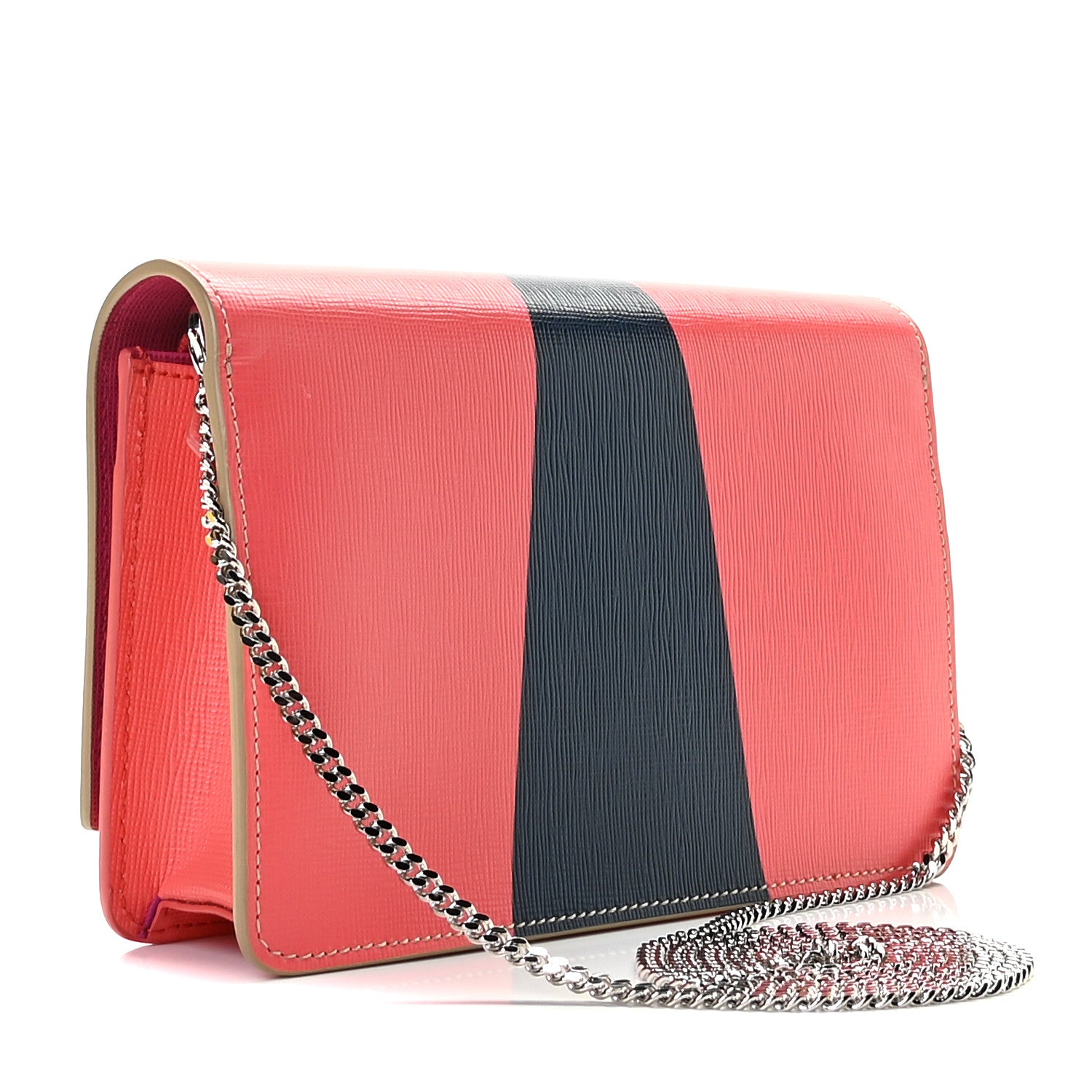Fendi Vitello Elite Crystal Eye Monster Tube Wallet On Chain Bellini Multicolor 3 of 8