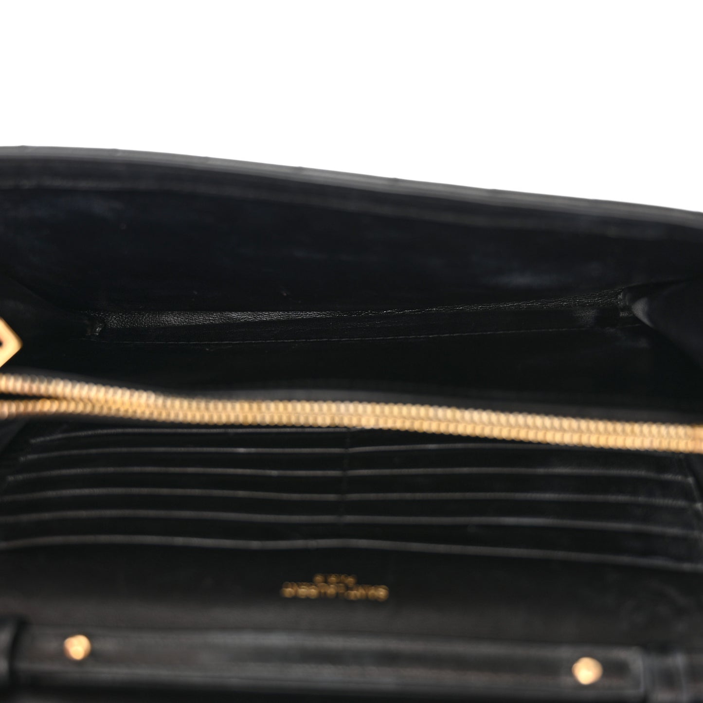 Lambskin Carre Quilted Cassandre Chain Wallet Black