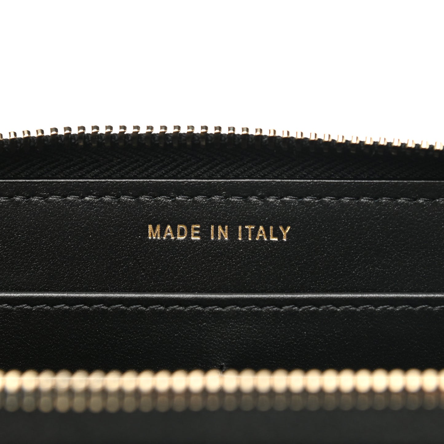Caviar Camellia Embossed Large Zip Around Gusset Wallet Black