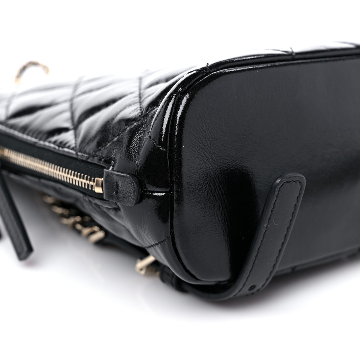 Shiny Calfskin My Pocket Backpack Black