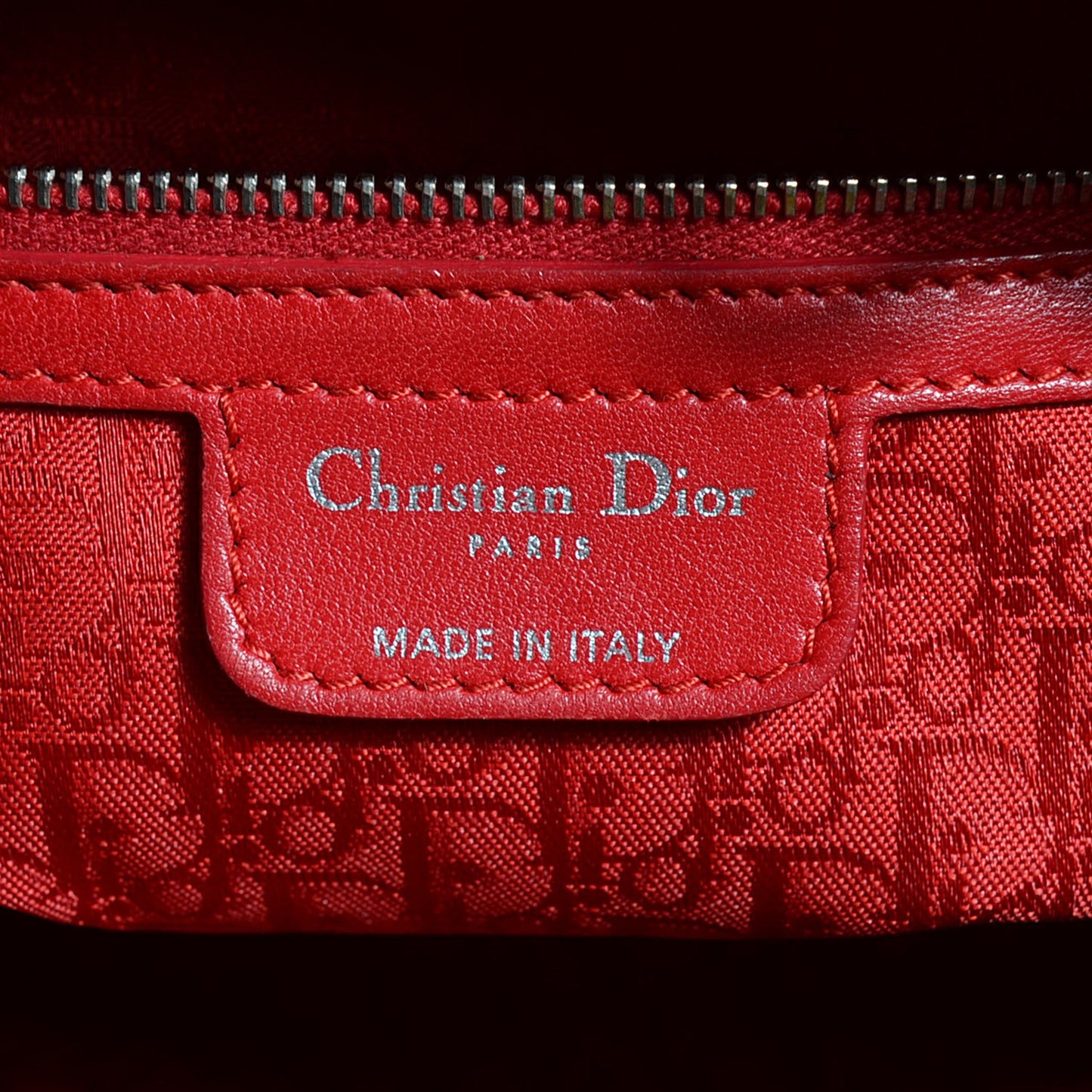 Lambskin Cannage Large Lady Dior Red
