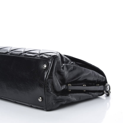 Chanel Glazed Calfskin Boy Satchel Flap Black 11 of 13