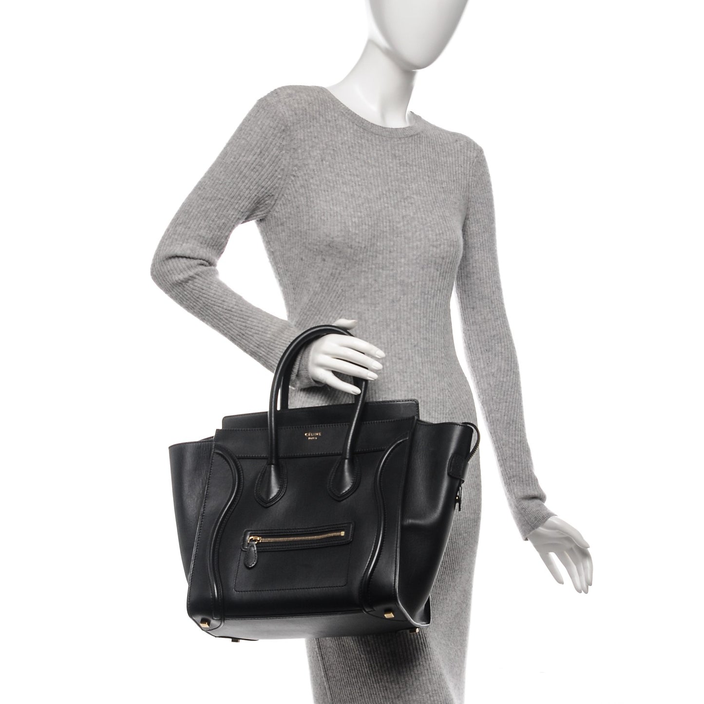 Smooth Calfskin Mini Luggage Black
