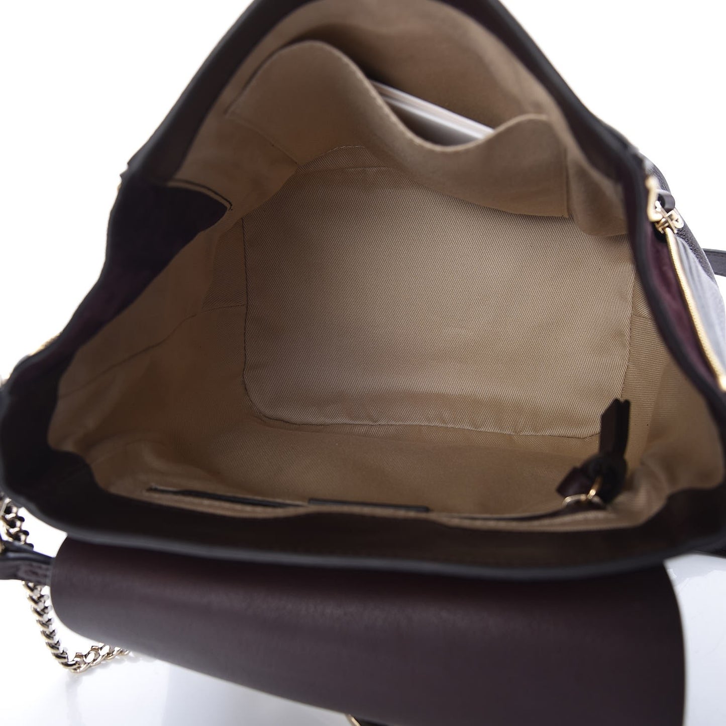Suede Calfskin Small Faye Backpack Carbon Brown