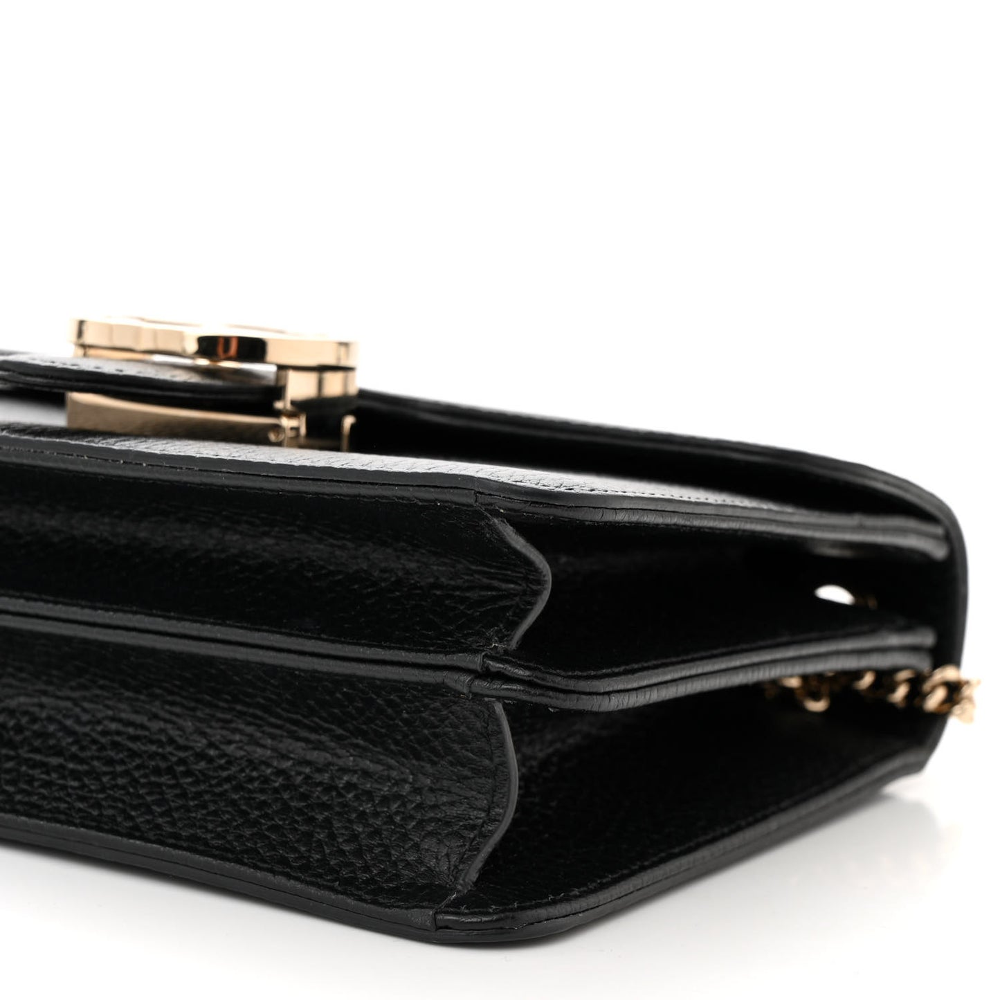 Dollar Calfskin Small Interlocking G Shoulder Bag Black