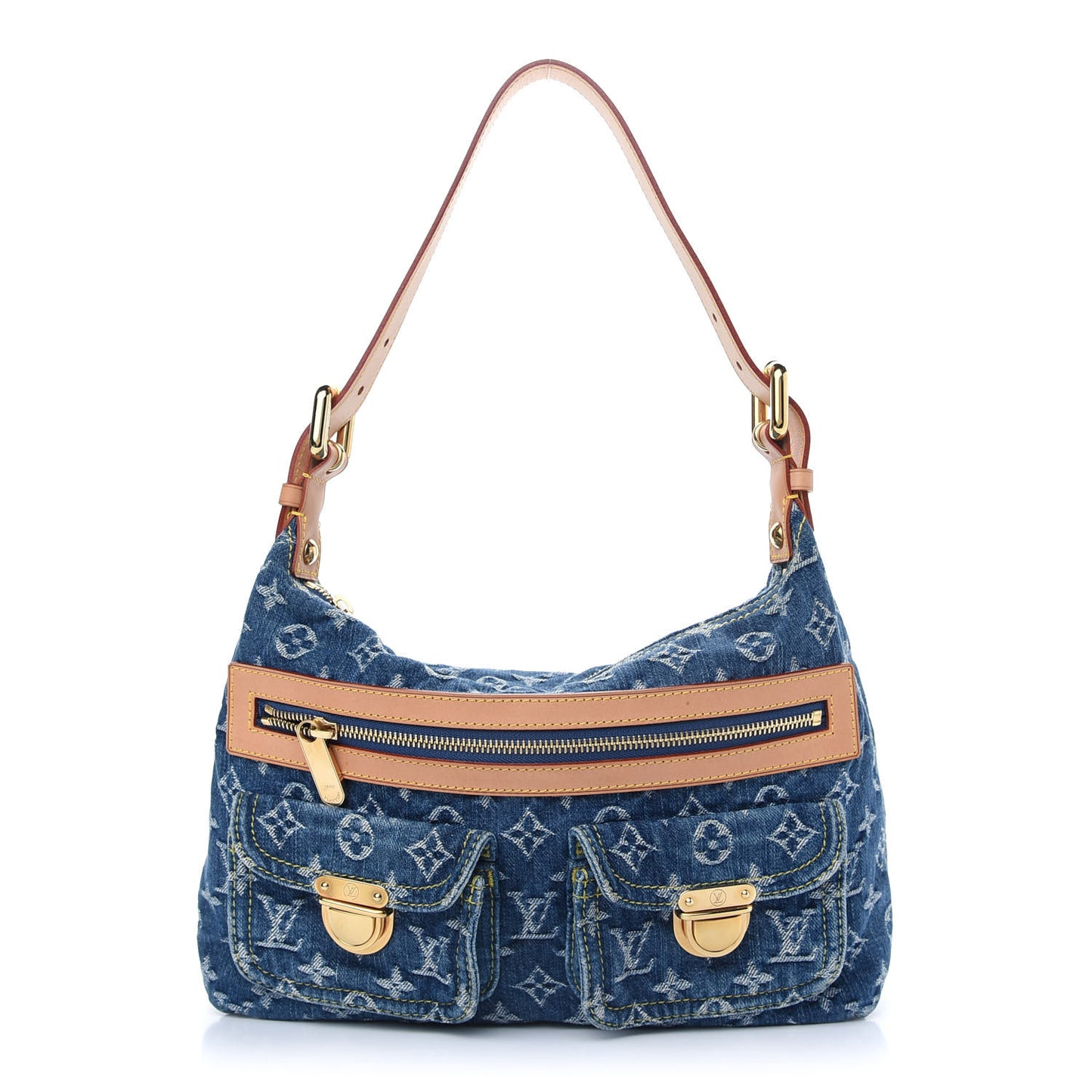 Monogram Denim Baggy PM Blue