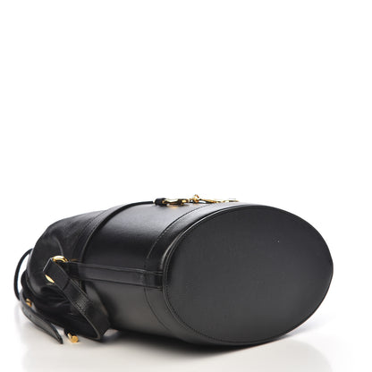 Gucci Azalea Sakai Calfskin Horsebit 1955 Drawstring Bucket Bag Black 4 of 10