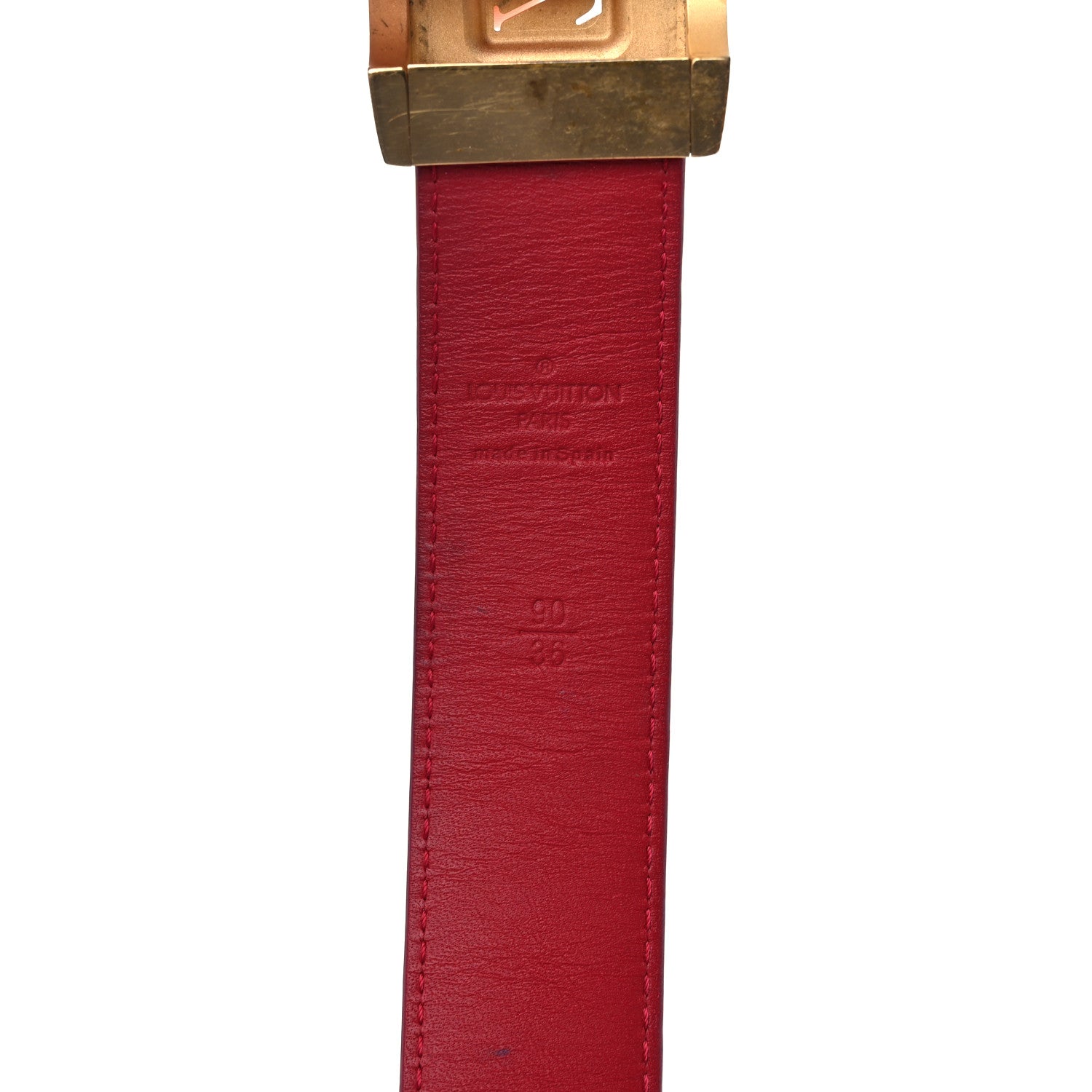 Louis Vuitton Monogram Multicolor LV Cut Reversible Belt 90 36 White Grenade 3 of 11