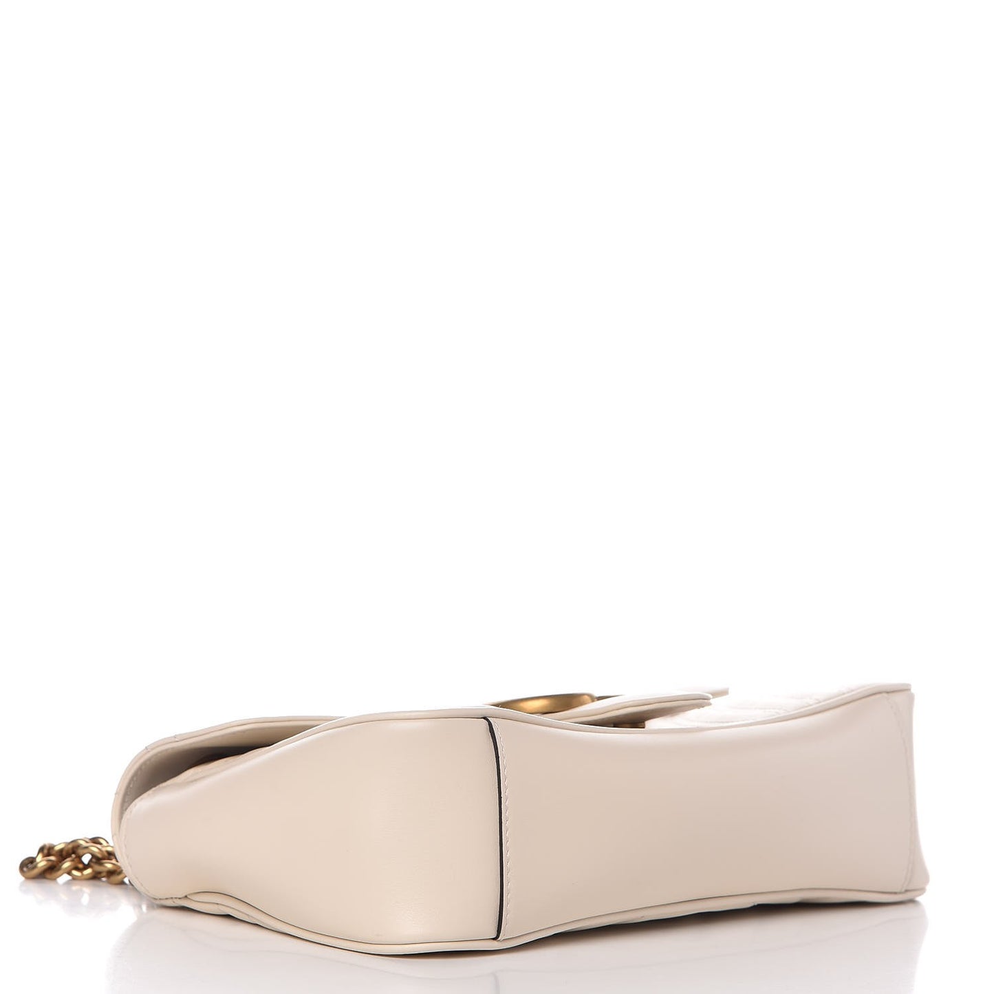 Calfskin Matelasse Small GG Marmont Shoulder Bag White