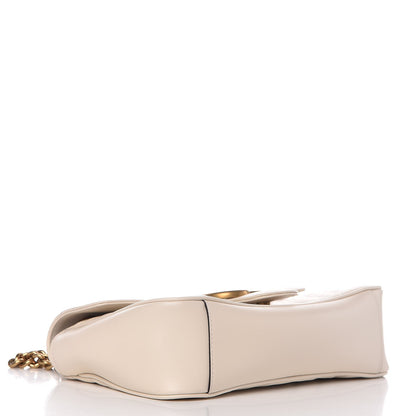 Gucci Calfskin Matelasse Small GG Marmont Shoulder Bag White 5 of 8