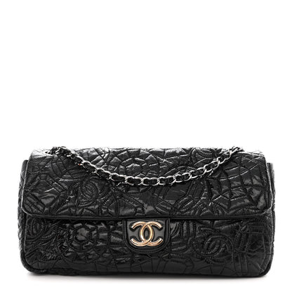 Chanel Vinyl Graphic Edge Flap Black 1 of 11