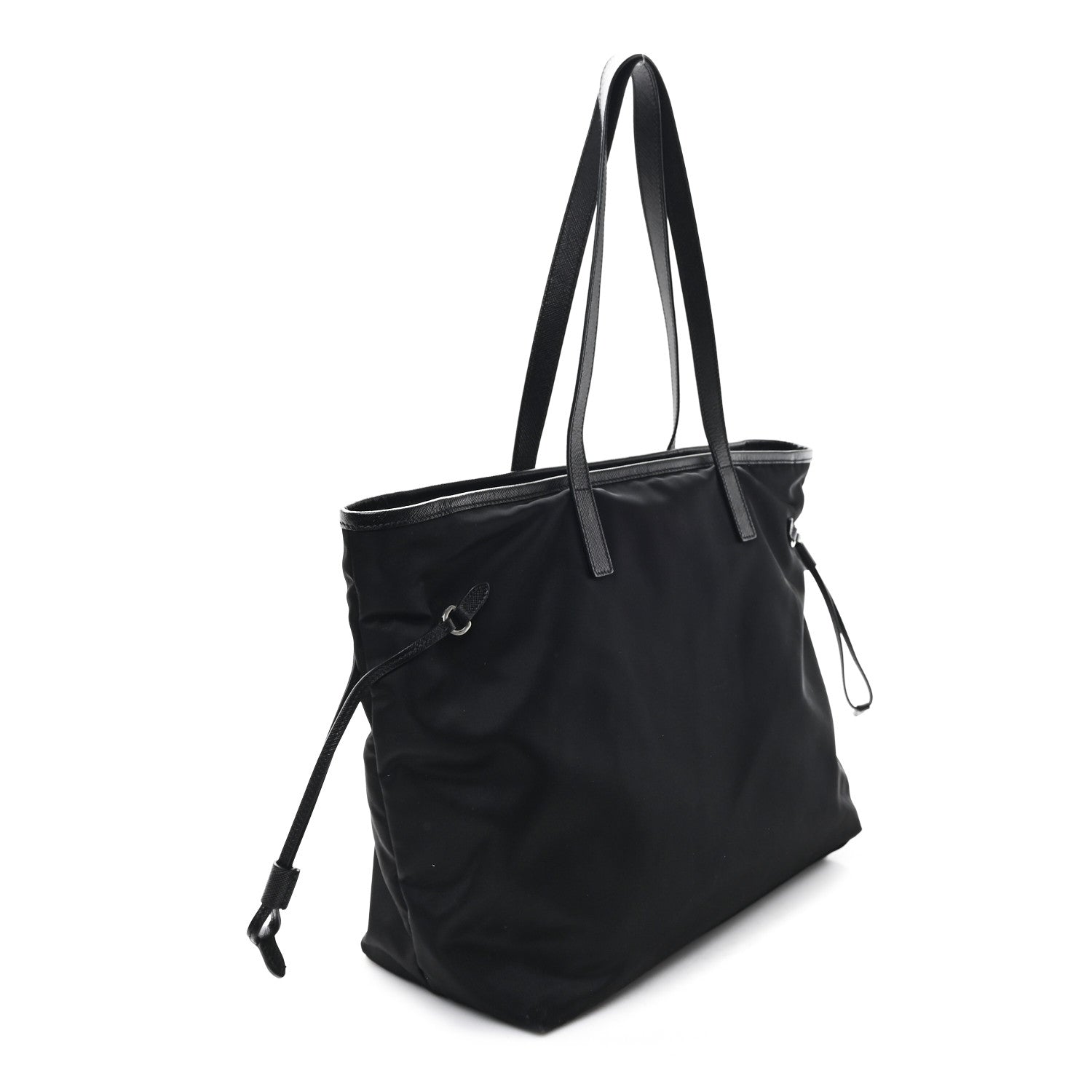 Prada Tessuto Nylon Saffiano Shopping Tote Black 3 of 11
