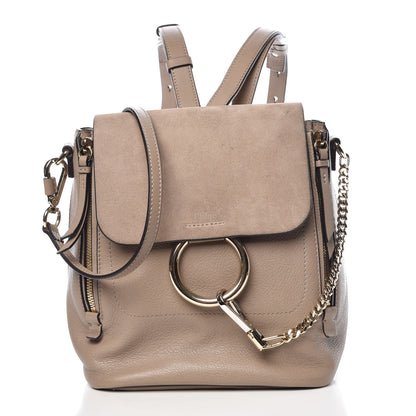 Chloe Suede Calfskin Small Faye Backpack Motty Grey 1 of 15