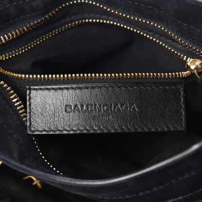 Balenciaga Baby Daim Suede Gold Metallic Edge Hardware Mini City Black 6 of 10