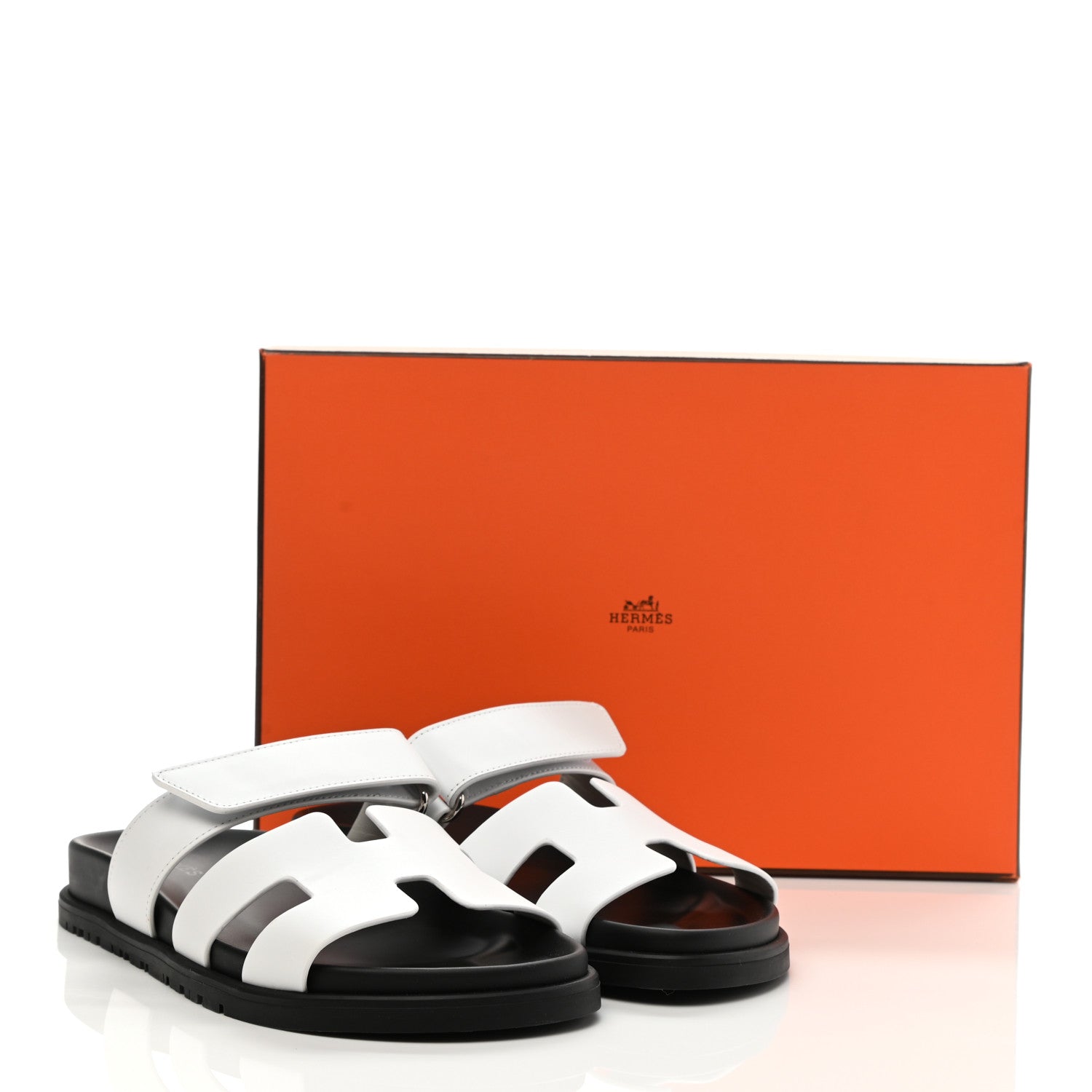Hermes Calfskin Womens Chypre Sandals 36 White 10 of 10