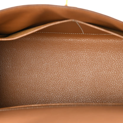Hermes Courchevel Kelly Sellier 28  Tabac Camel 5 of 13