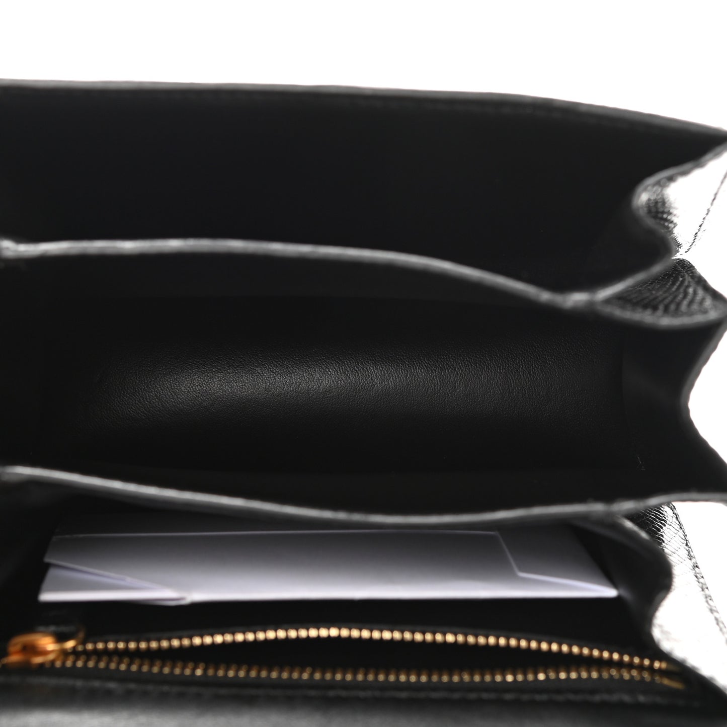 Lizard Small Classic Box Flap Bag Black