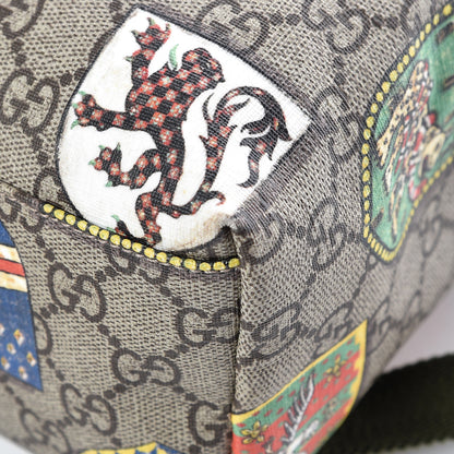Gucci GG Supreme Monogram Children's Crests Backpack Green 11 of 14