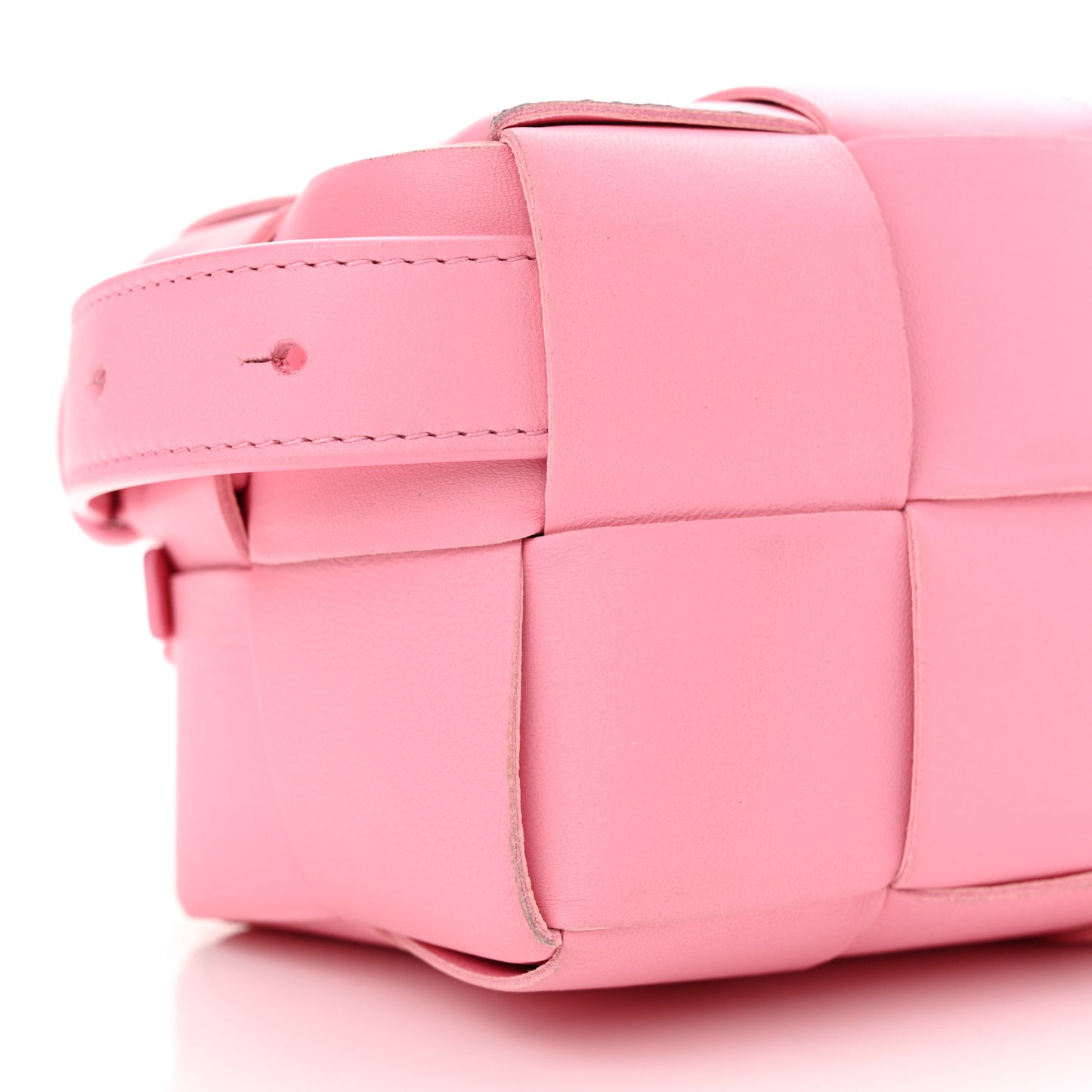Lambskin Maxi Intrecciato Small Brick Cassette Bag Pink