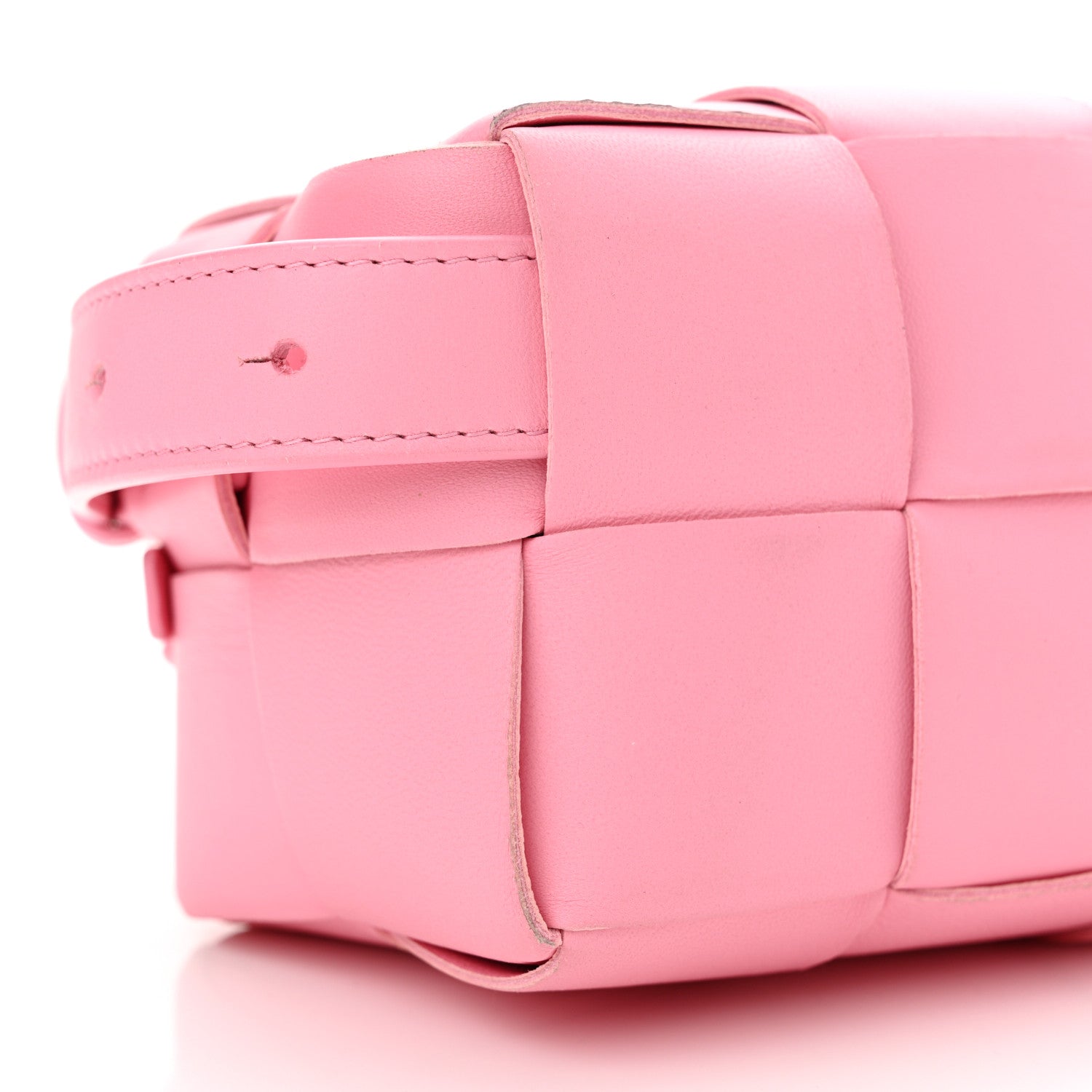 Bottega Veneta Lambskin Maxi Intrecciato Small Brick Cassette Bag