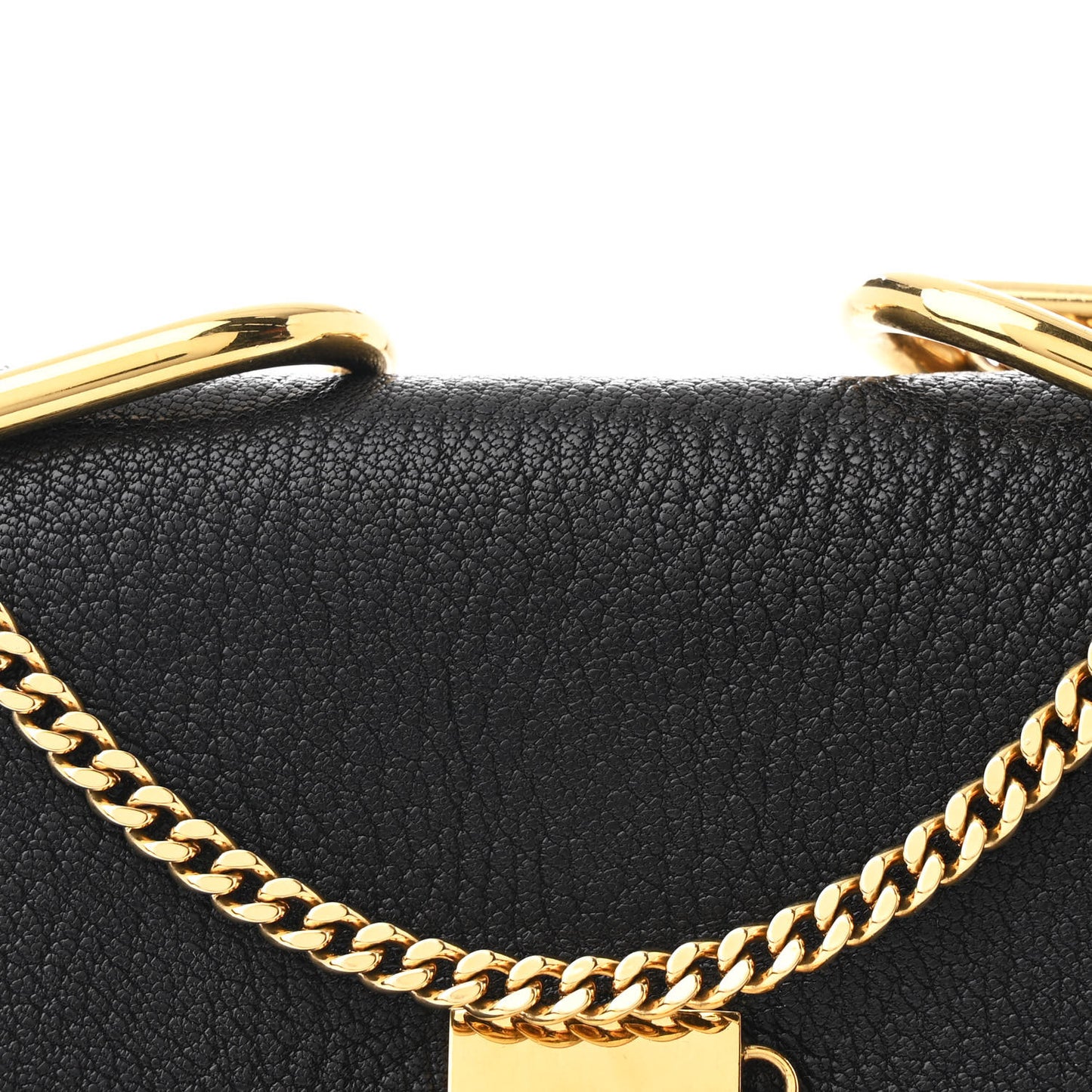 Grained Lambskin Mini Drew Shoulder Bag Black