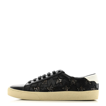 Saint Laurent Nappa Womens Star Court Sneakers 38 Black 1 of 11