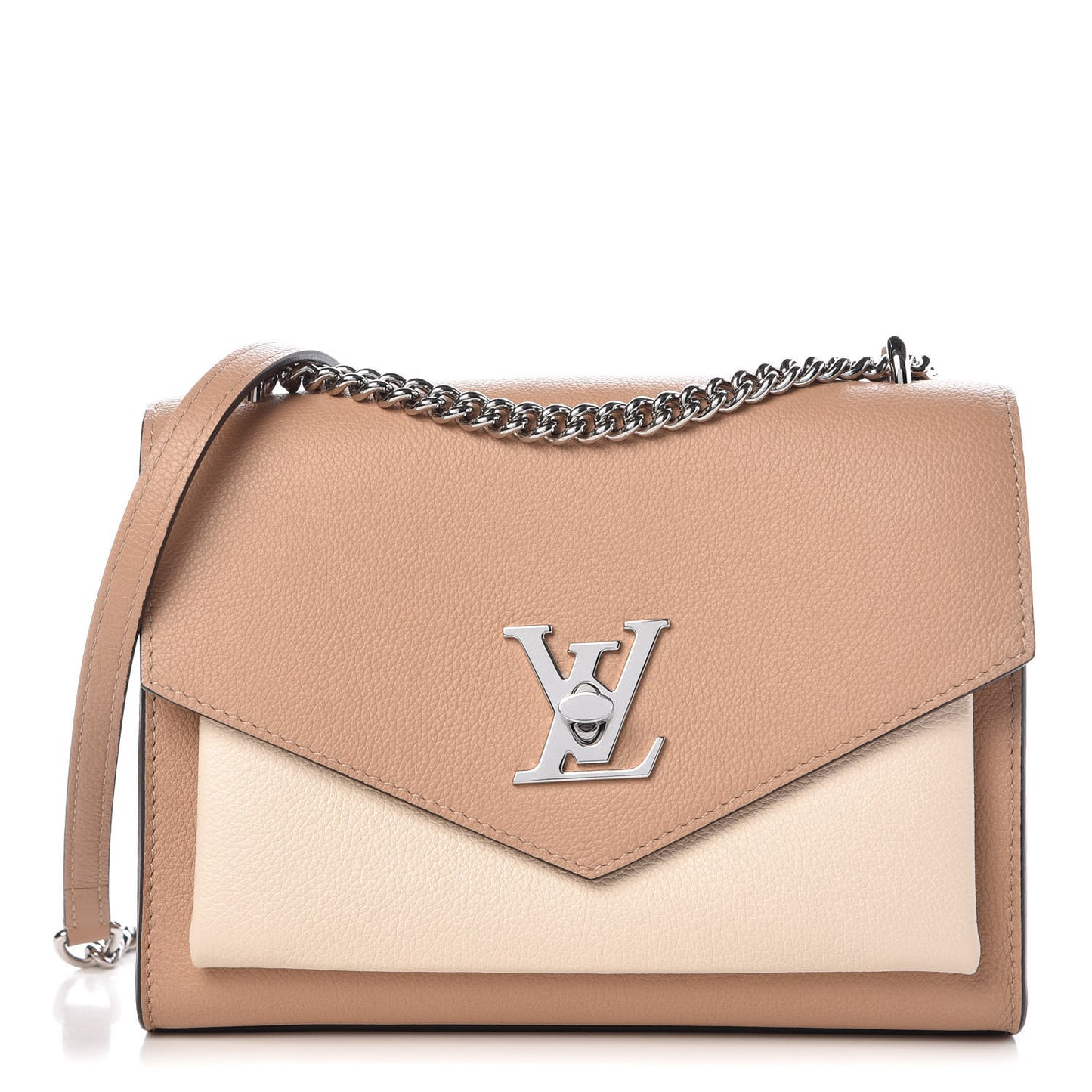 Soft Calfskin Mylockme Chain Bag BB Papyrus Creme