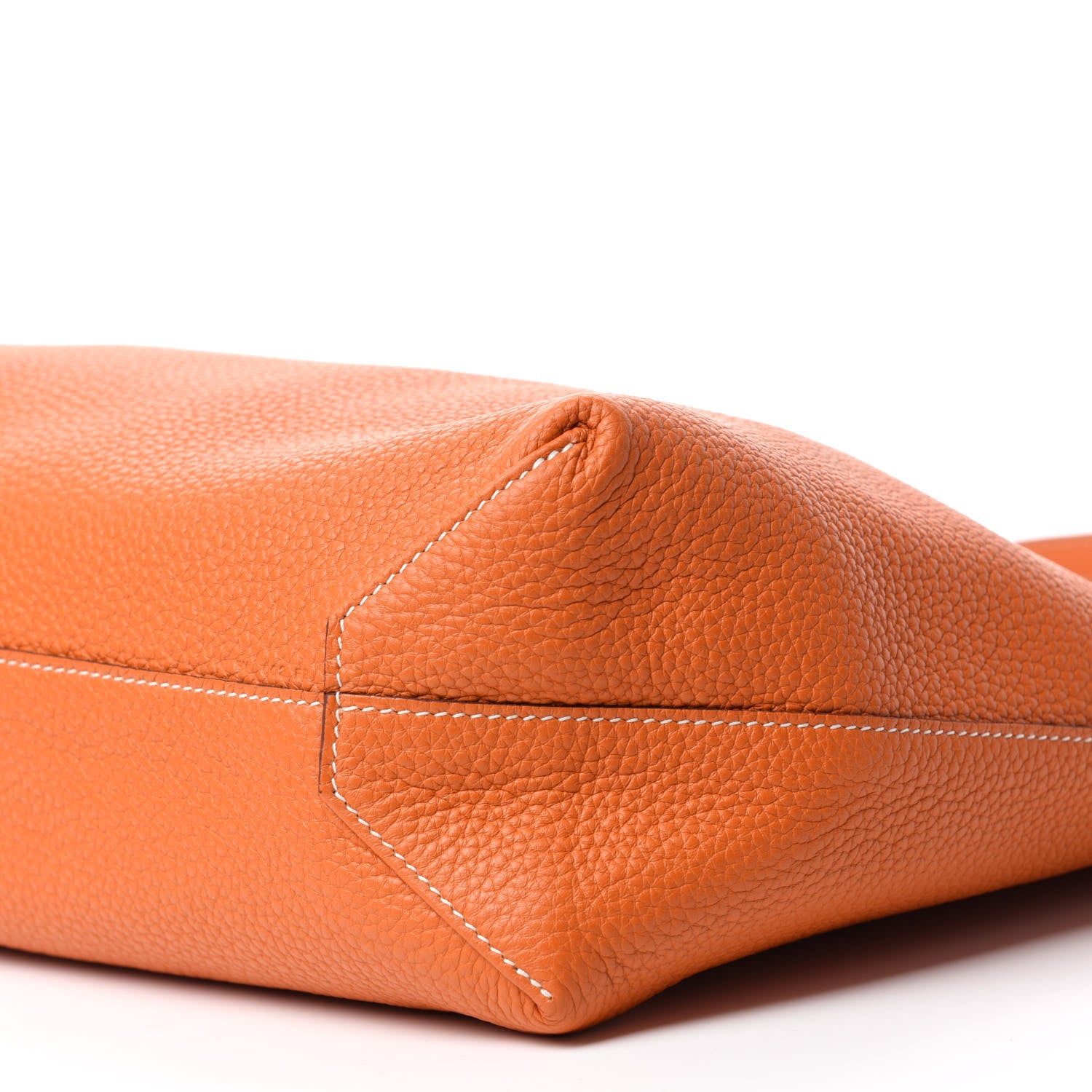 Hermes Taurillon Clemence Double Sens 45 Reversible Tote Orange Gold 15 of 16