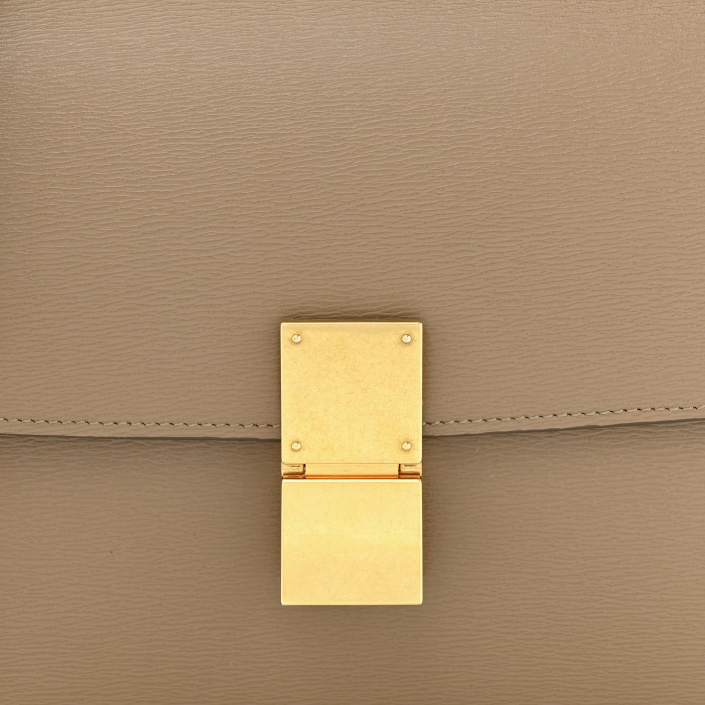 Liege Calfskin Medium Classic Box Flap Bag Taupe
