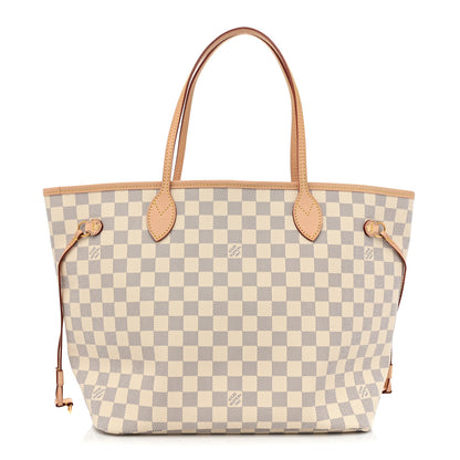 Louis Vuitton Damier Azur Neo Neverfull MM Rose Ballerine 1 of 9