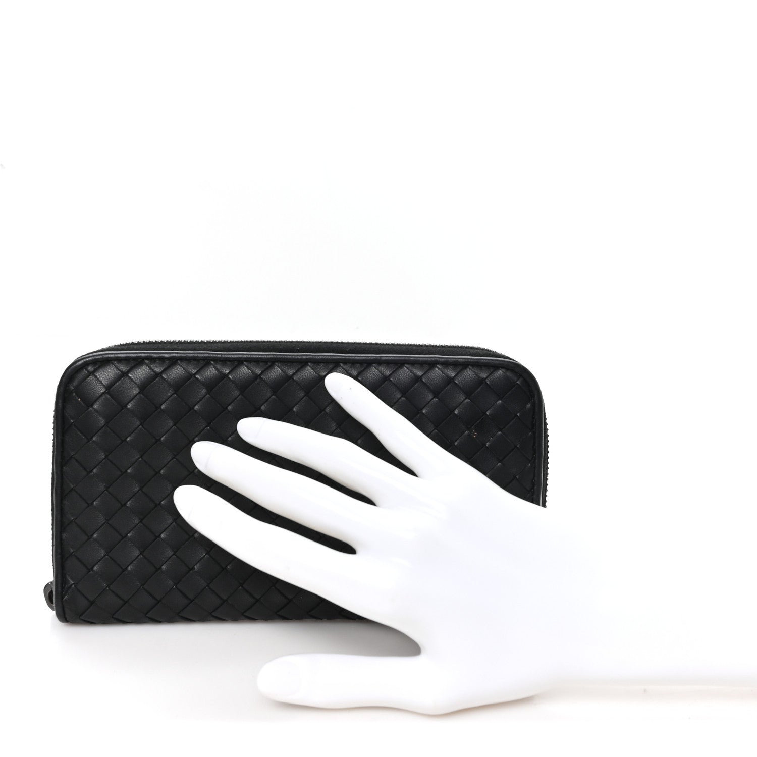 Bottega Veneta Nappa Intrecciato Zip Around Wallet Black 2 of 8
