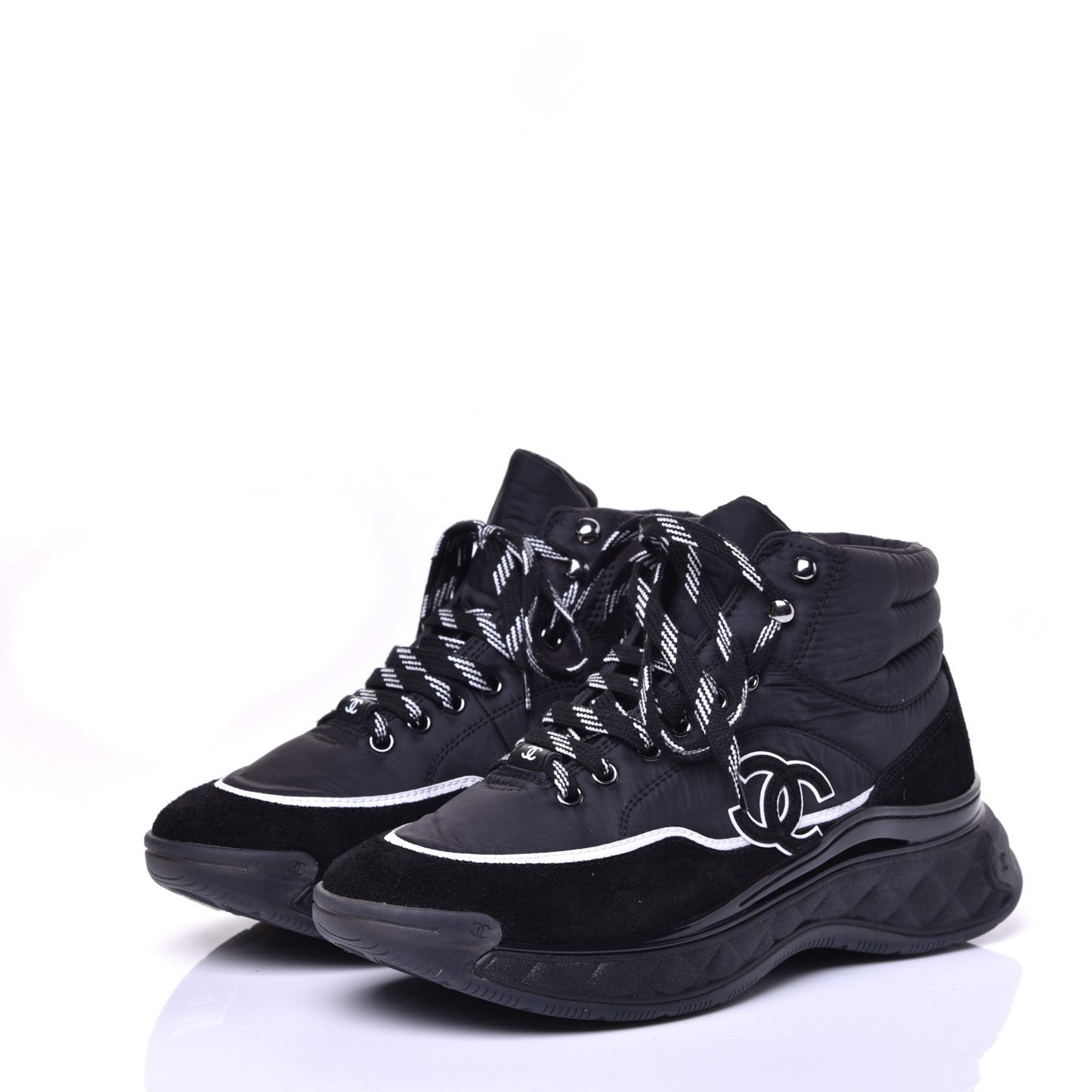 Fabric Suede Womens CC Sneakers 39 Black