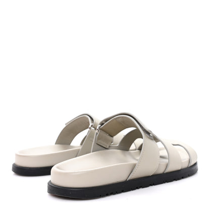 Hermes Calfskin Womens Chypre Sandals 36.5 Beige Esquisse 5 of 10