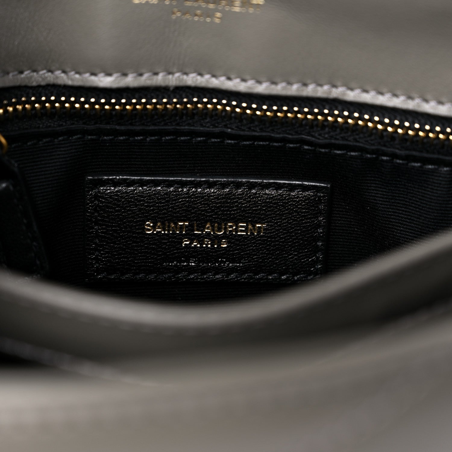 Saint Laurent Calfskin Y Quilted Monogram Toy Loulou Crossbody Bag Grey Kaki 7 of 9