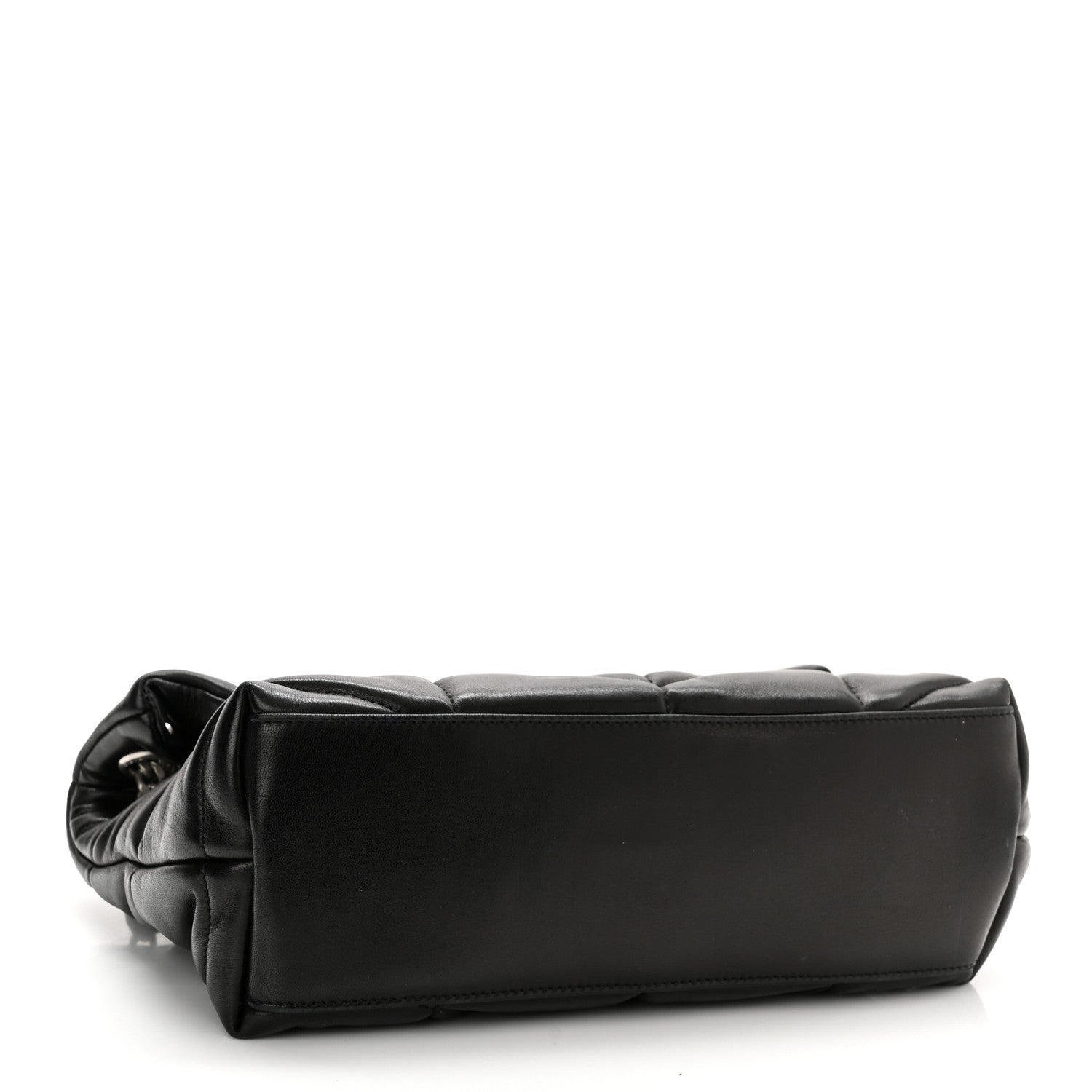 Saint Laurent Lambskin Quilted Small Loulou Puffer Monogram Chain Satchel Black 4 of 11