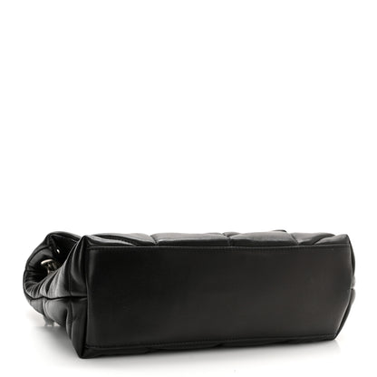 Saint Laurent Lambskin Quilted Small Loulou Puffer Monogram Chain Satchel Black 4 of 11