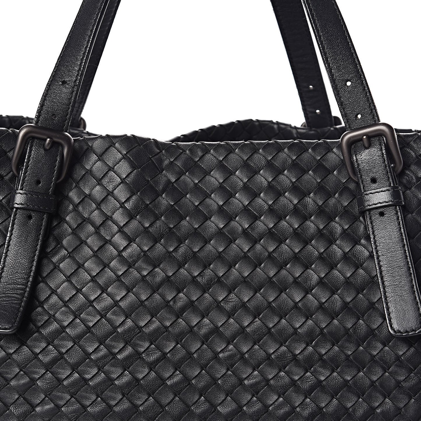Nappa Intrecciato Large Seamless Tote Black
