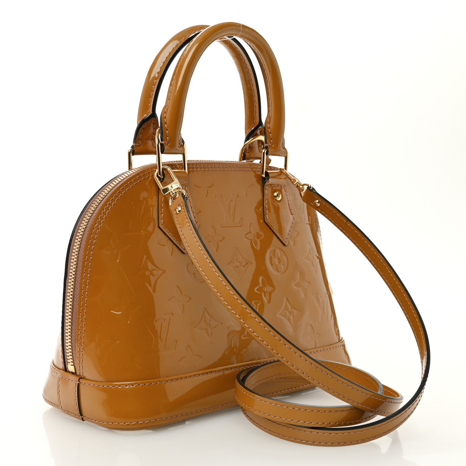 Louis Vuitton Vernis Alma BB Vert Olive 3 of 11