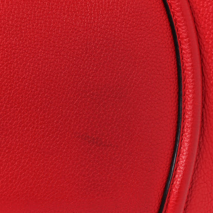 Celine Drummed Calfskin Mini Luggage Coquelicot 13 of 13