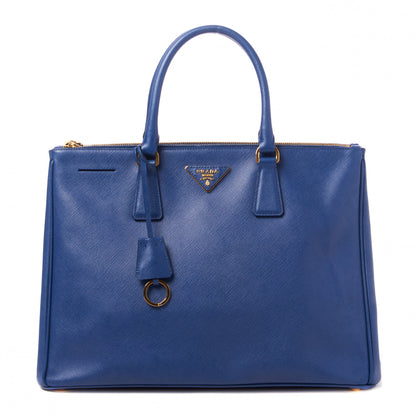 Prada Saffiano Medium Galleria Double Zip Tote Azzurro 1 of 8