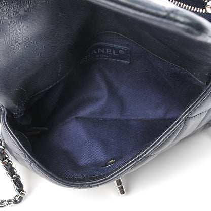 Chanel Lambskin Quilted Daily Zippy Crossbody Navy 6 of 9