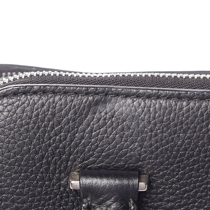 Celine Drummed Calfskin Suede Double Zip Trapeze Black 21 of 23
