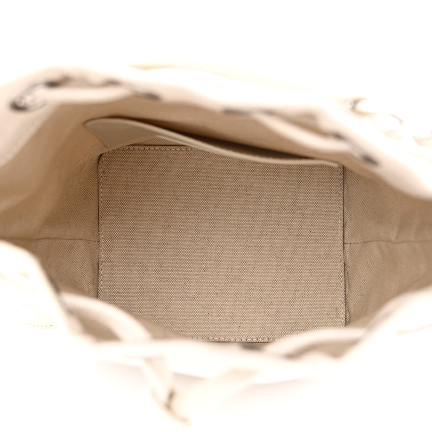Canvas Mini Chevron Bucket Bag Grigio