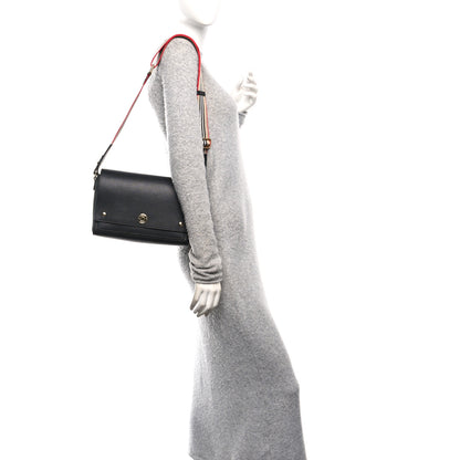 Burberry Grainy Calfskin Note Crossbody Bag Black 2 of 14
