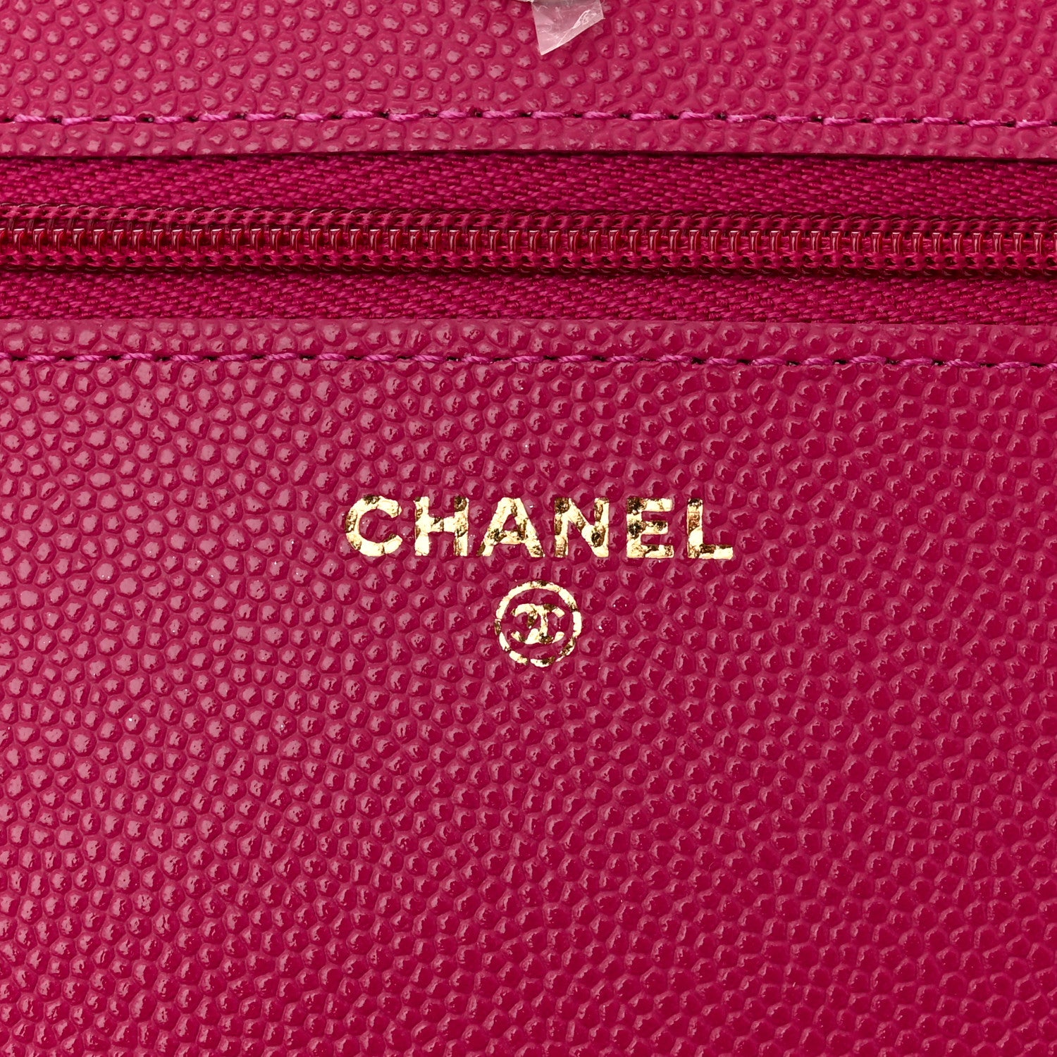 Chanel Caviar Quilted Wallet on Chain WOC Fuchsia 6 of 11