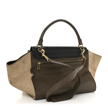 Celine Smooth Calfskin Nubuck Small Tri-Color Trapeze Black 3 of 13